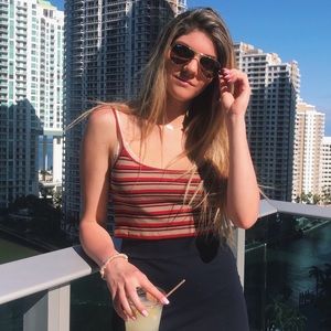 Brandy Melville Stripped Cropped tank